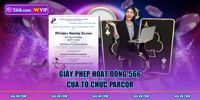 Giấy phép hoạt động 566 của tổ chức PARCOR