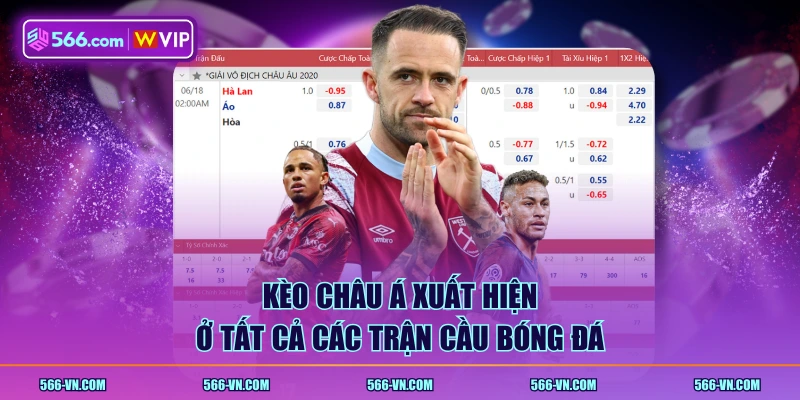 Kèo châu Á xuất hiện ở tất cả các trận cầu bóng đá