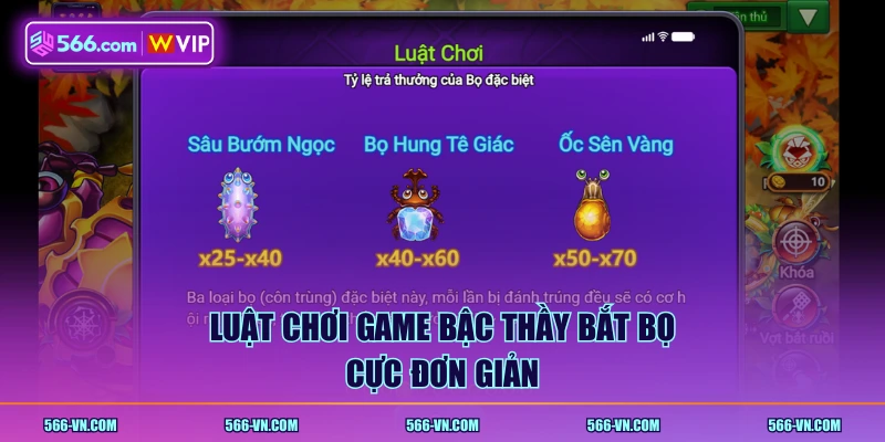 Luật chơi game Bậc Thầy Bắt Bọ cực đơn giản